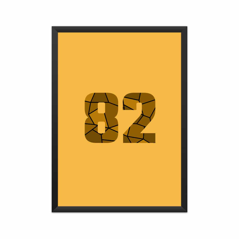 82 Number Framed Poster