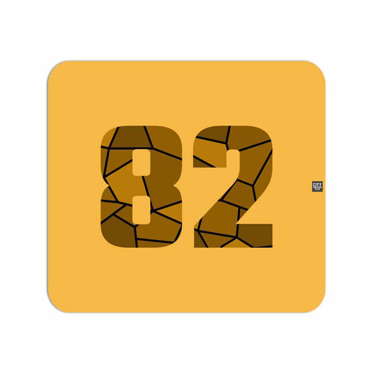 82 Number Mousepad (Golden Yellow)