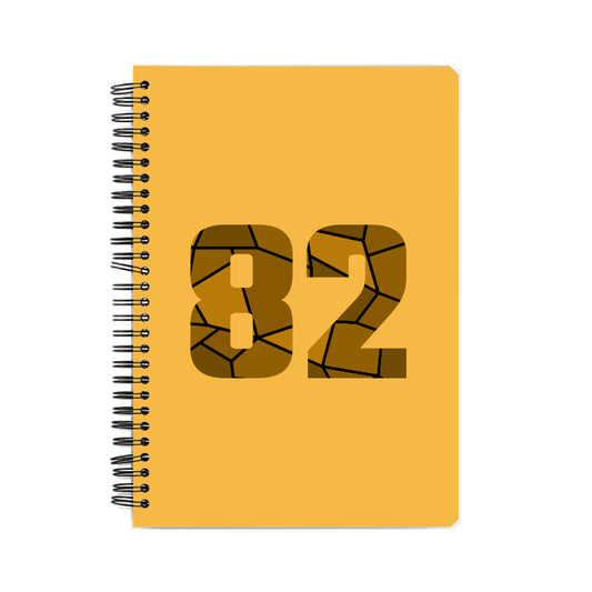 82 Number Notebook (Golden Yellow, A5 Size, 100 Pages, Ruled, 6 Pack)