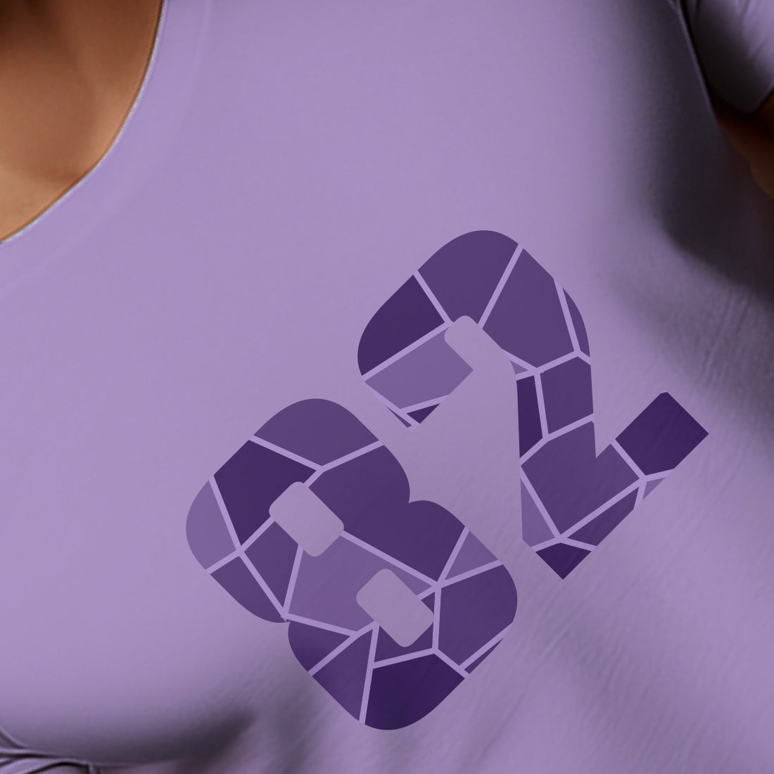 82 Number Men Unisex T-Shirt | Custom Number Graphic Tee (Iris Lavender)