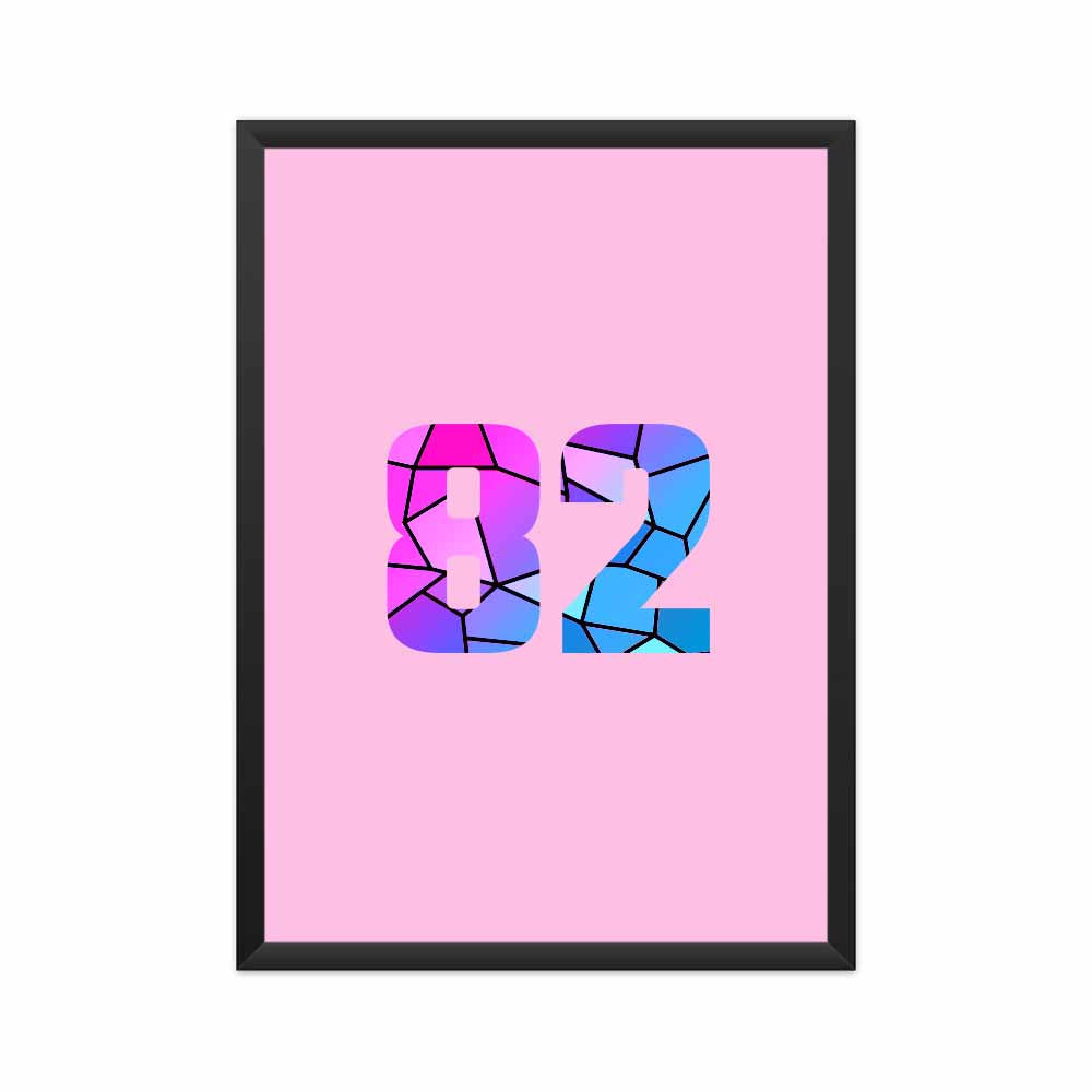 82 Number Framed Poster