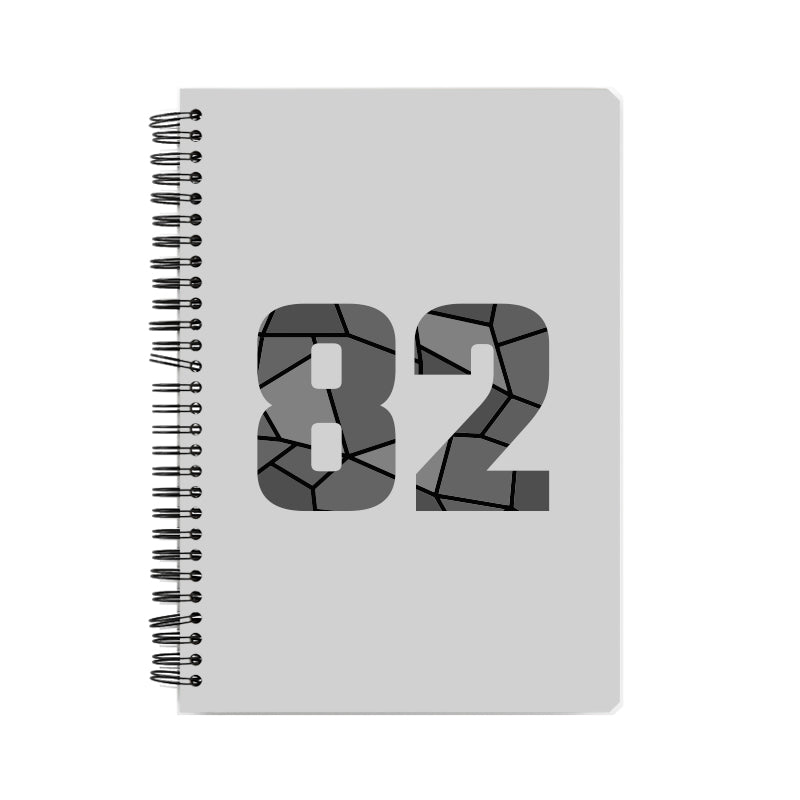 82 Number Notebook (Melange Grey, A5 Size, 100 Pages, Ruled, 6 Pack)