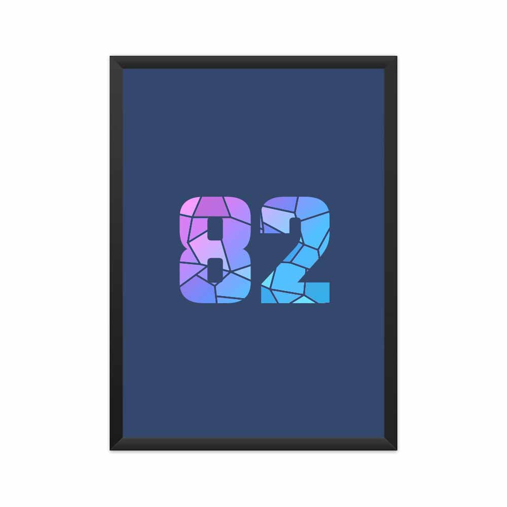 82 Number Framed Poster