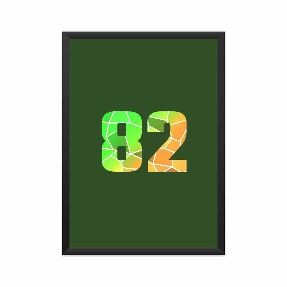 82 Number Framed Poster