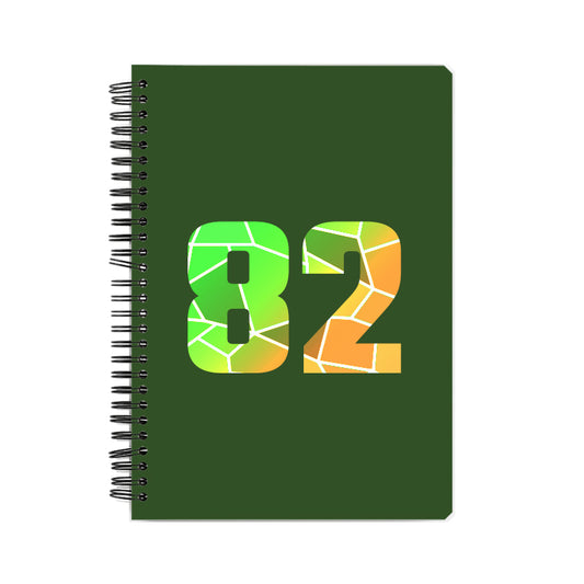 82 Number Notebook (Olive Green, A5 Size, 100 Pages, Ruled, 6 Pack)