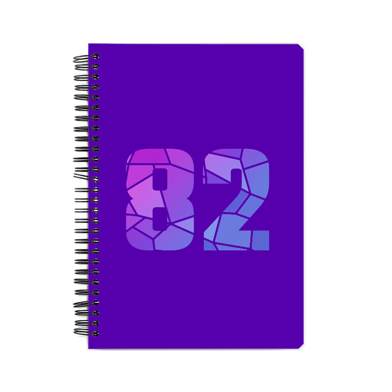 82 Number Notebook (Purple, A5 Size, 100 Pages, Ruled, 6 Pack)