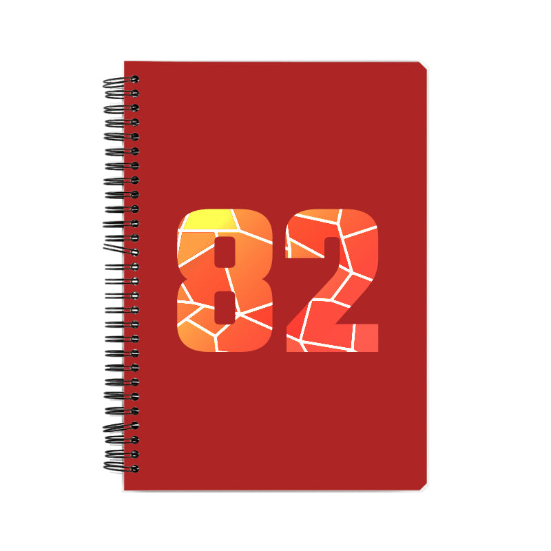 82 Number Notebook (Red, A5 Size, 100 Pages, Ruled, 6 Pack)