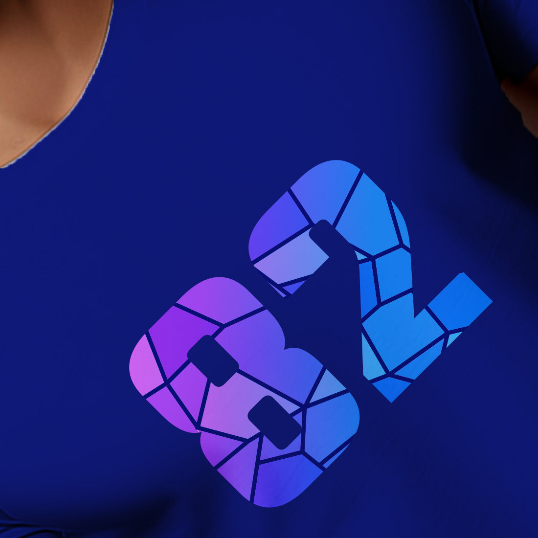 82 Number Men Unisex T-Shirt | Custom Number Graphic Tee (Royal Blue)