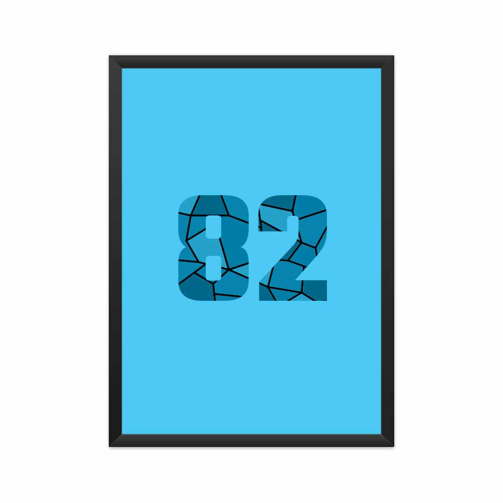 82 Number Framed Poster