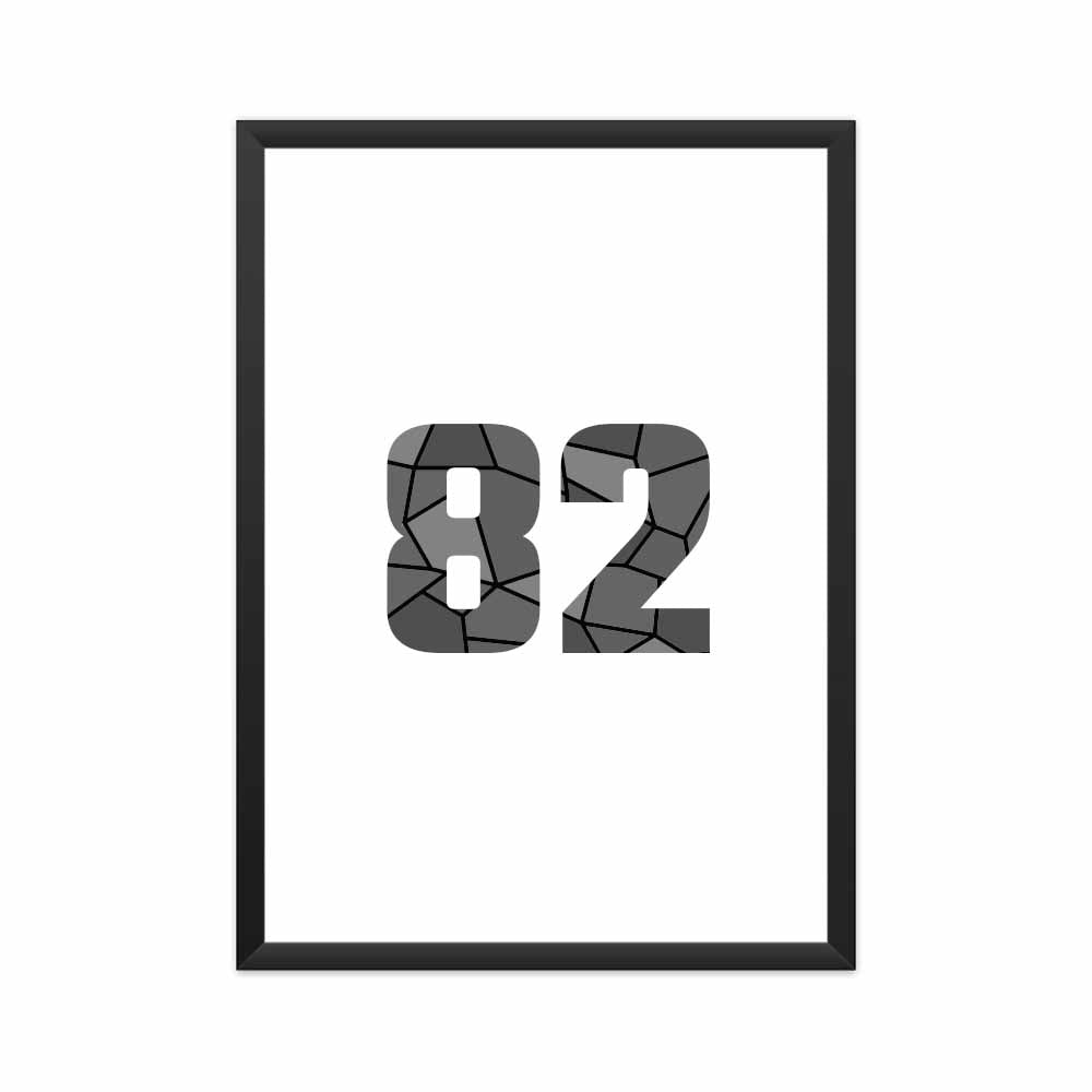 82 Number Framed Poster