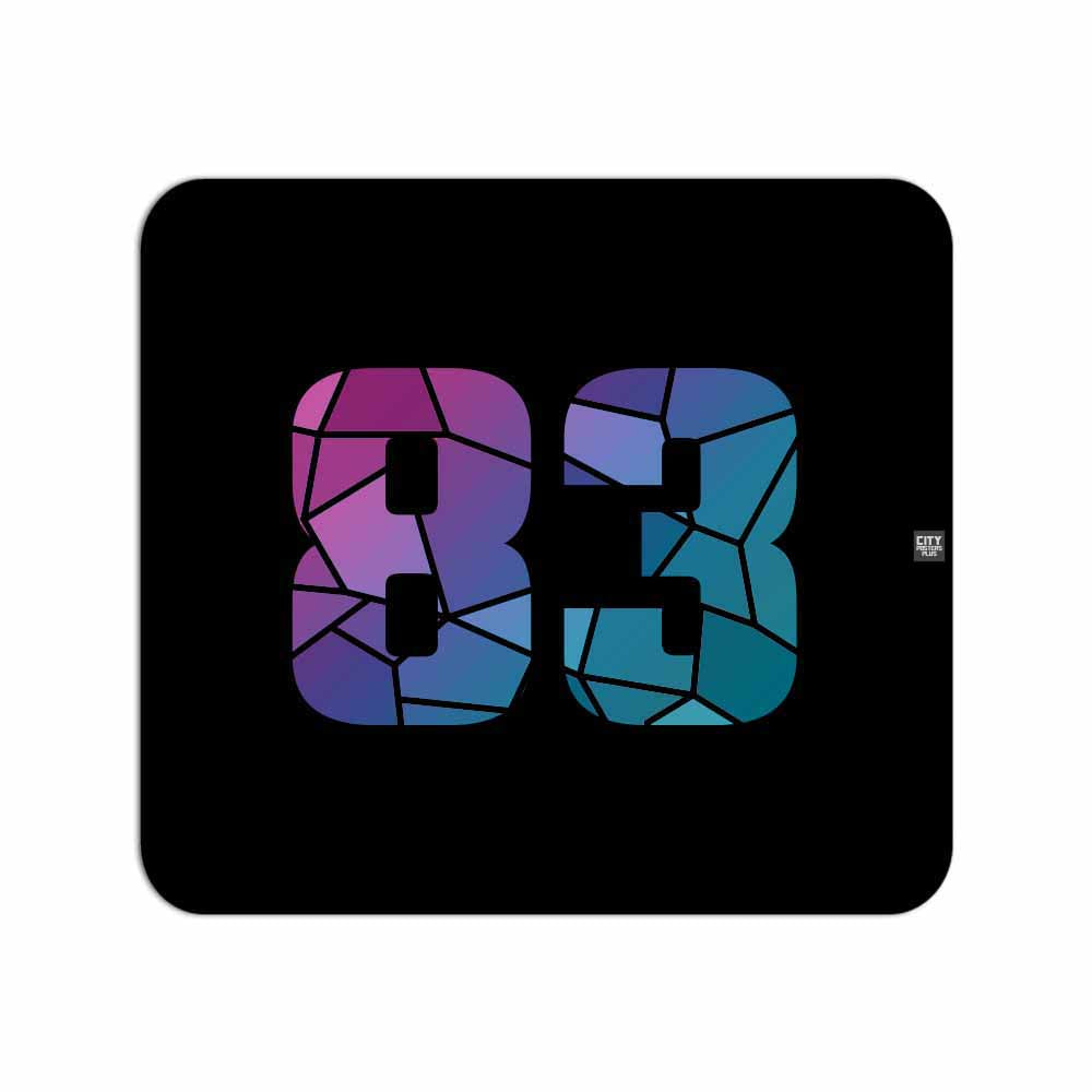 83 Number Mousepad (Black)