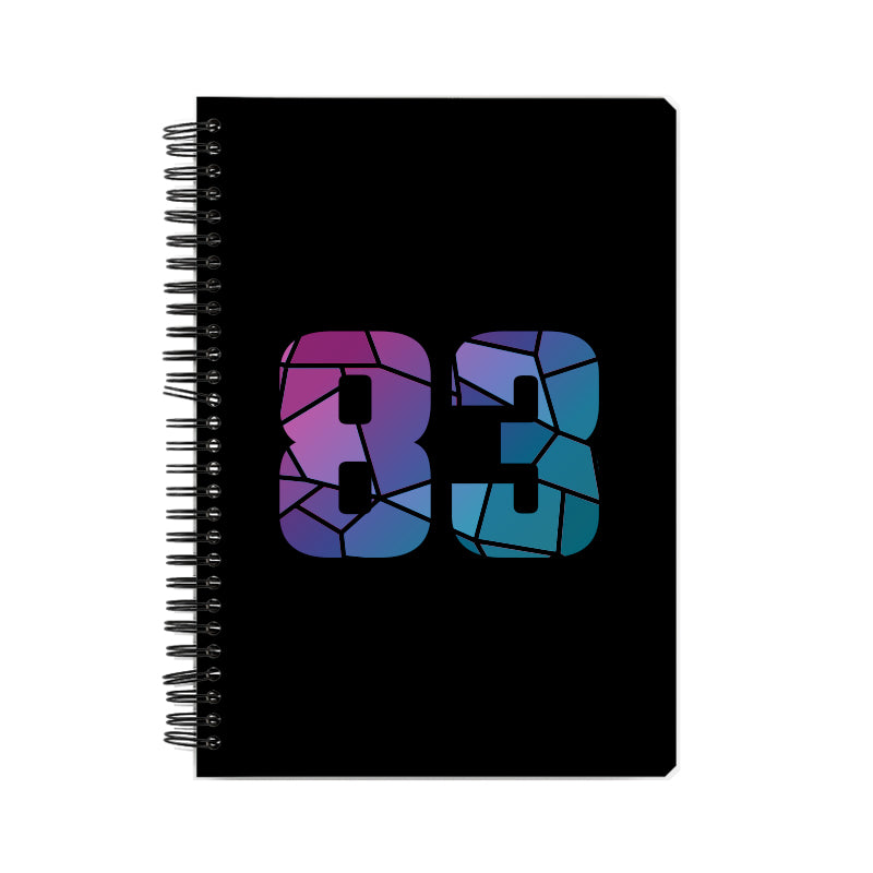 83 Number Notebook (Black, A5 Size, 100 Pages, Ruled, 6 Pack)