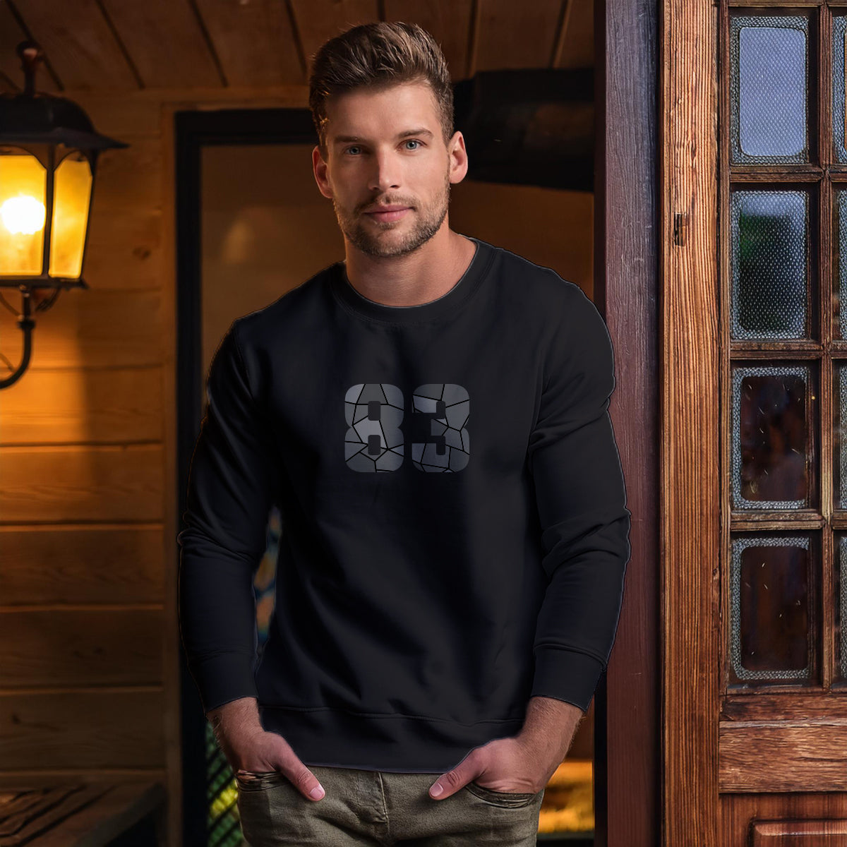 83 Number Unisex Sweatshirt (Black)