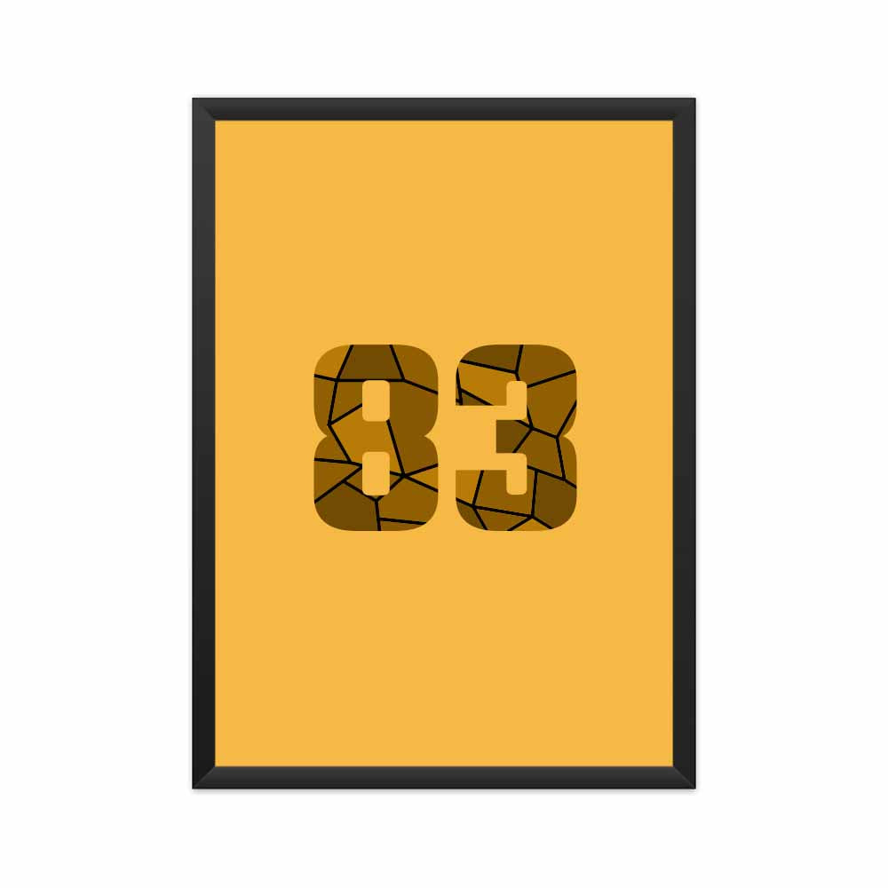 83 Number Framed Poster