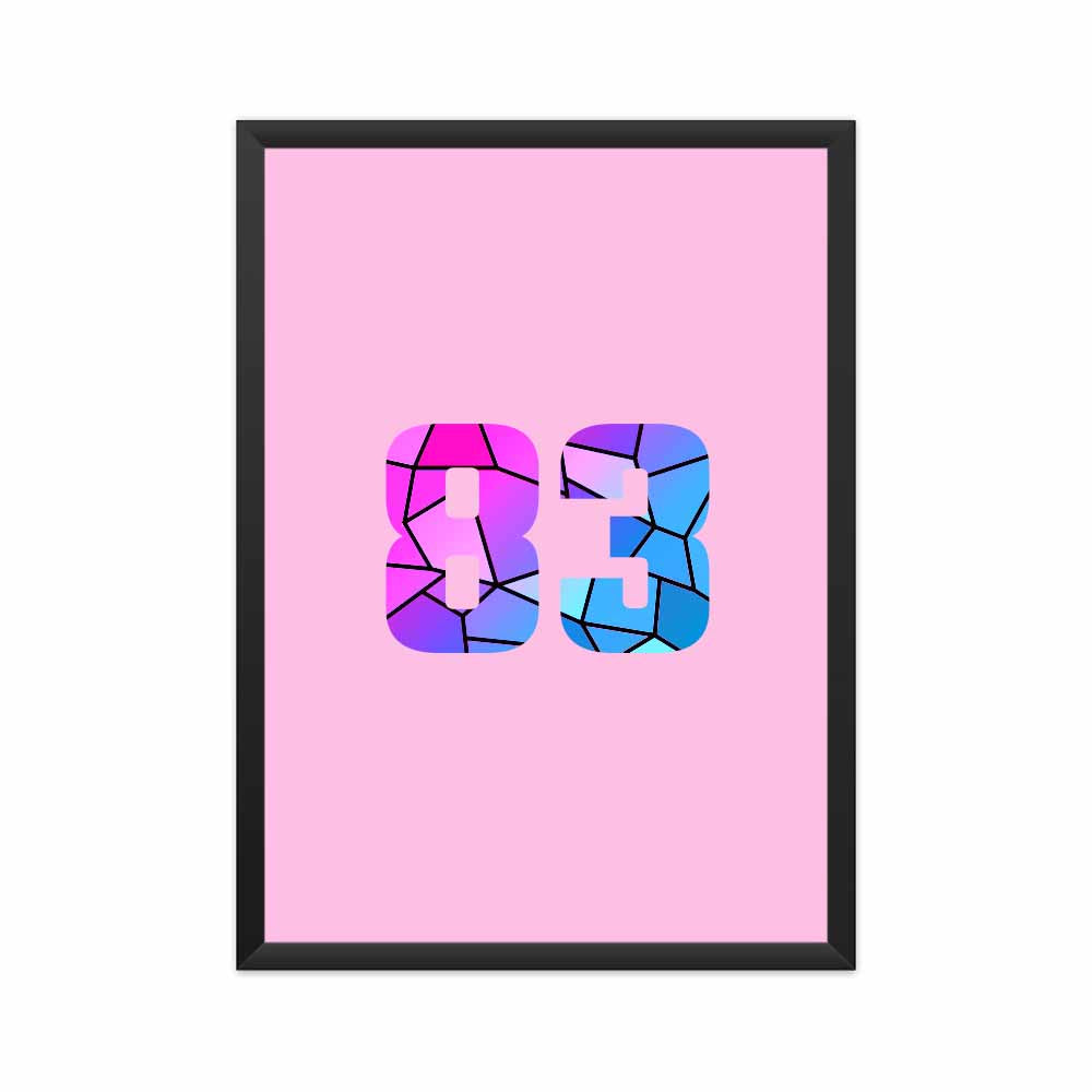 83 Number Framed Poster