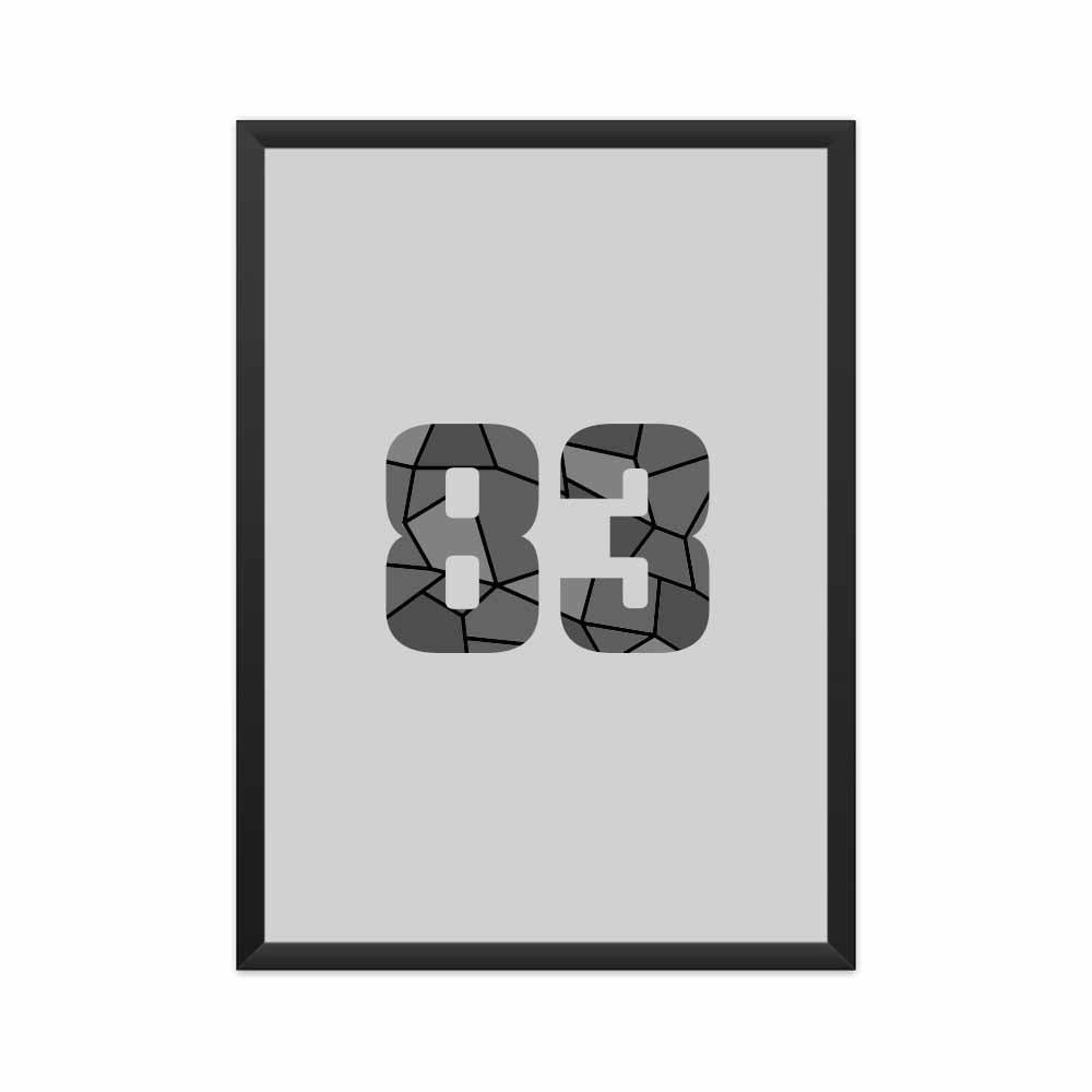 83 Number Framed Poster