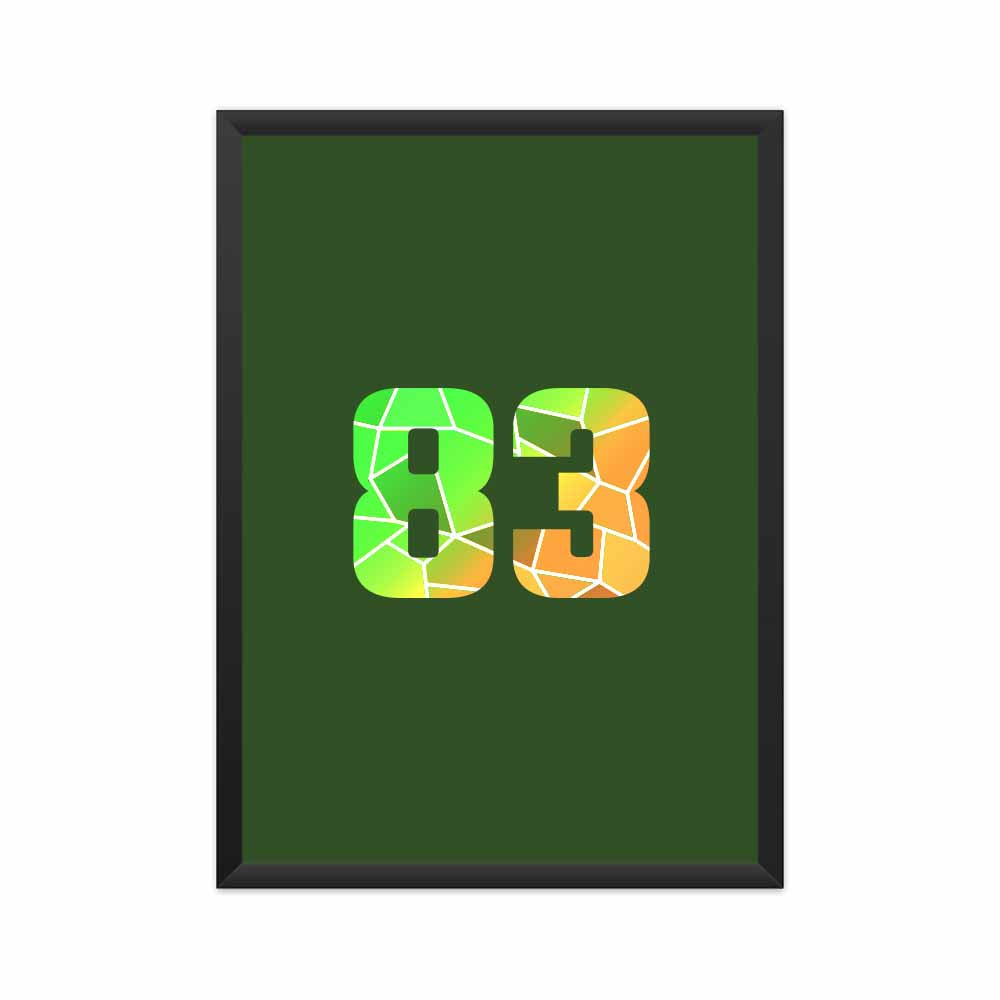 83 Number Framed Poster