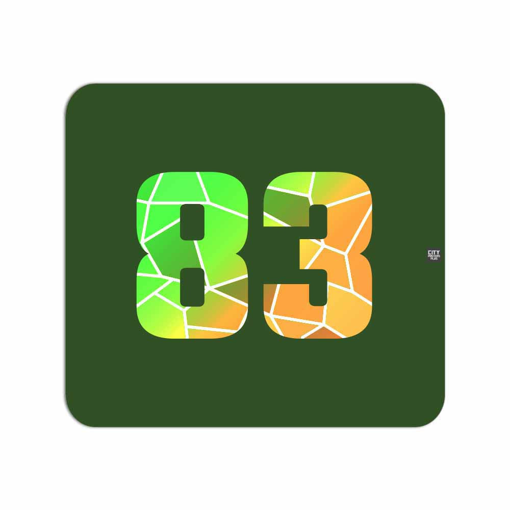 83 Number Mousepad (Olive Green)
