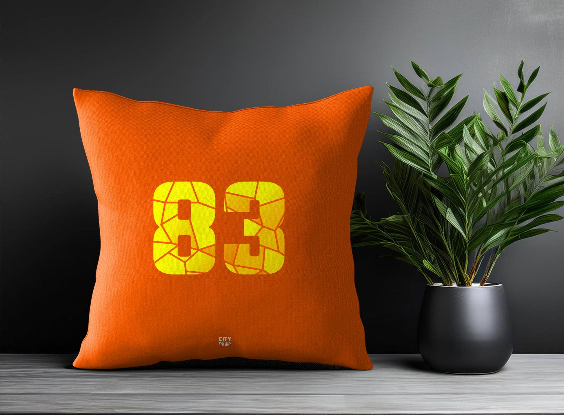 83 Number Pillow Case (Orange)