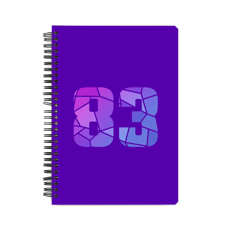 83 Number Notebook (Purple, A5 Size, 100 Pages, Ruled, 6 Pack)