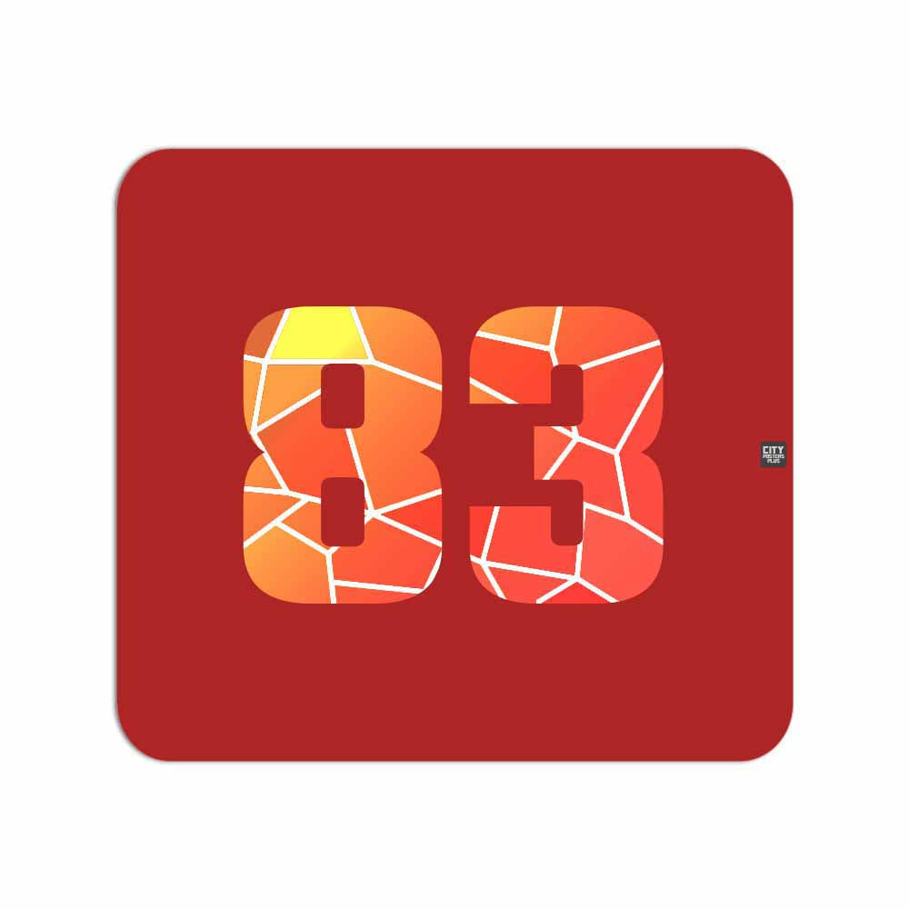 83 Number Mousepad (Red)