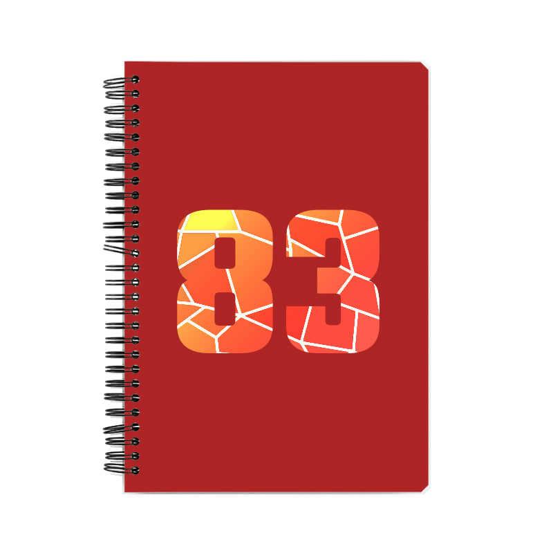 83 Number Notebook (Red, A5 Size, 100 Pages, Ruled, 6 Pack)