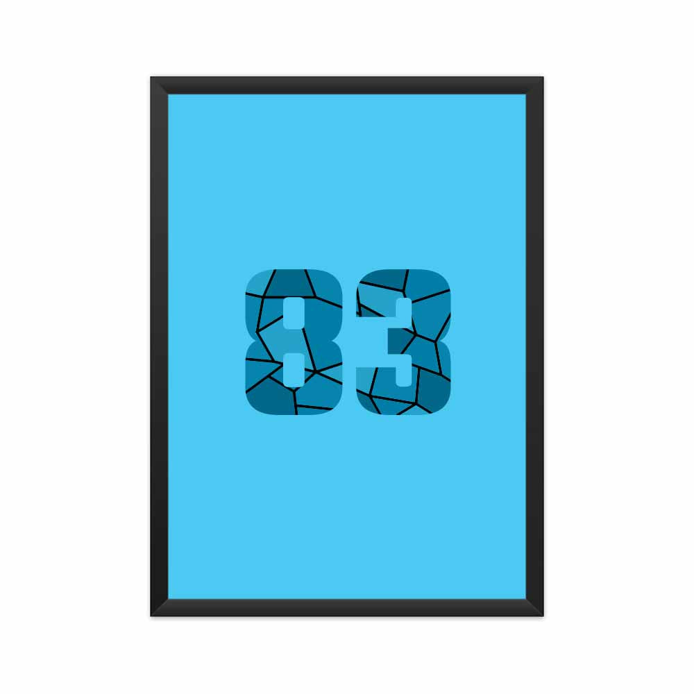 83 Number Framed Poster