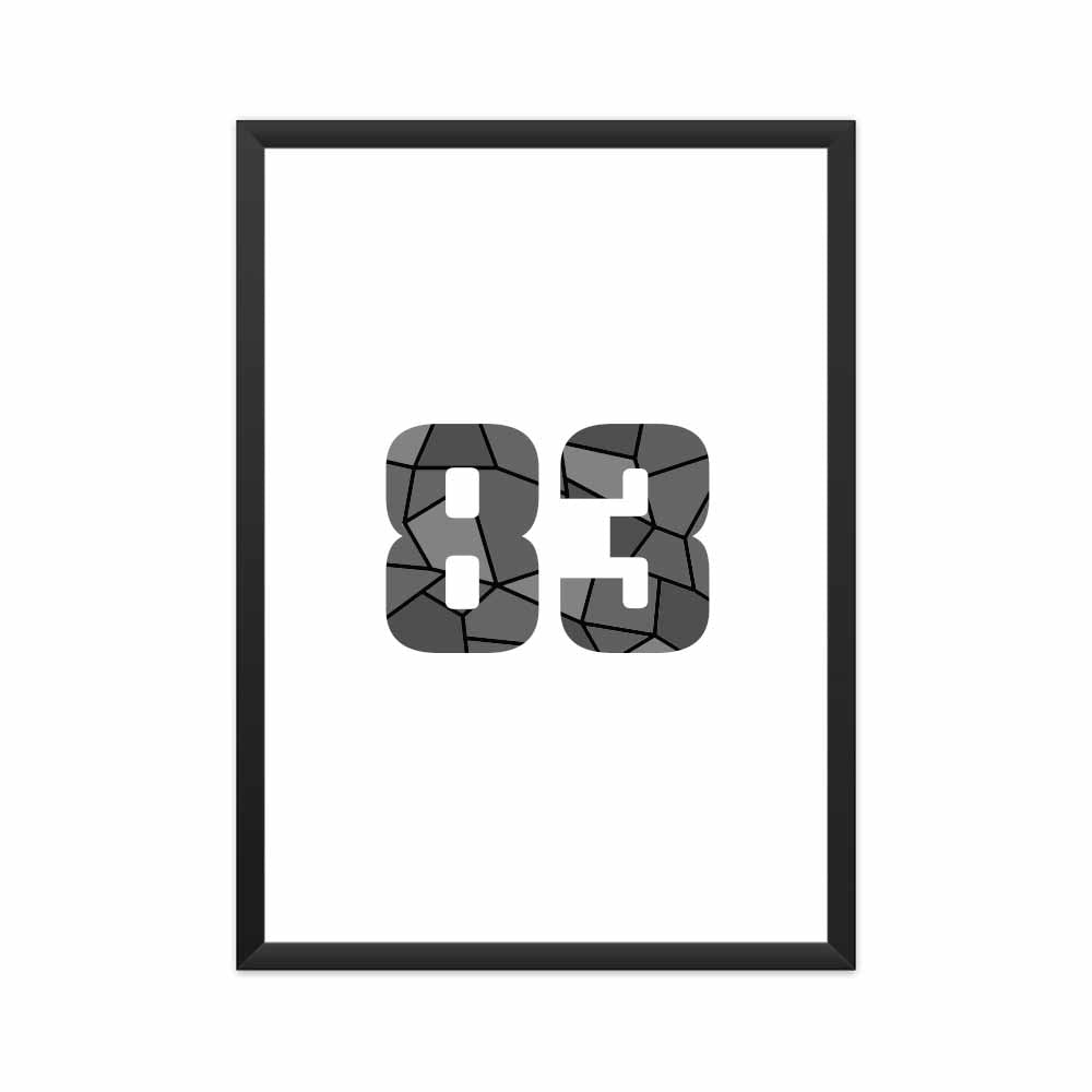 83 Number Framed Poster