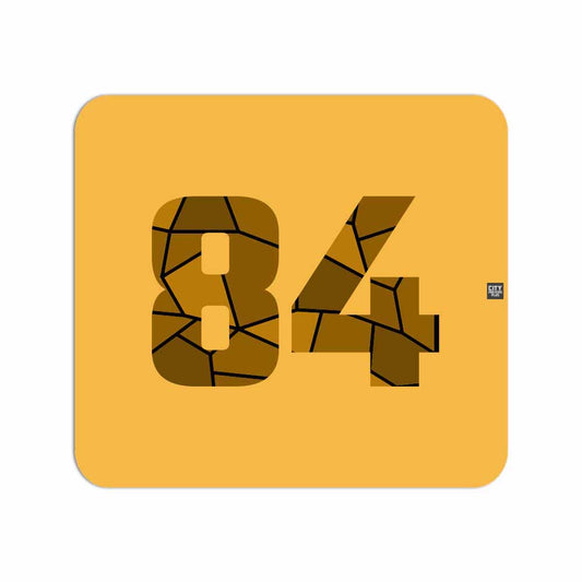 84 Number Mousepad (Golden Yellow)