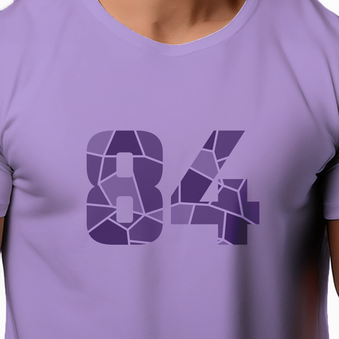 84 Number Men Unisex T-Shirt | Custom Number Graphic Tee (Iris Lavender)
