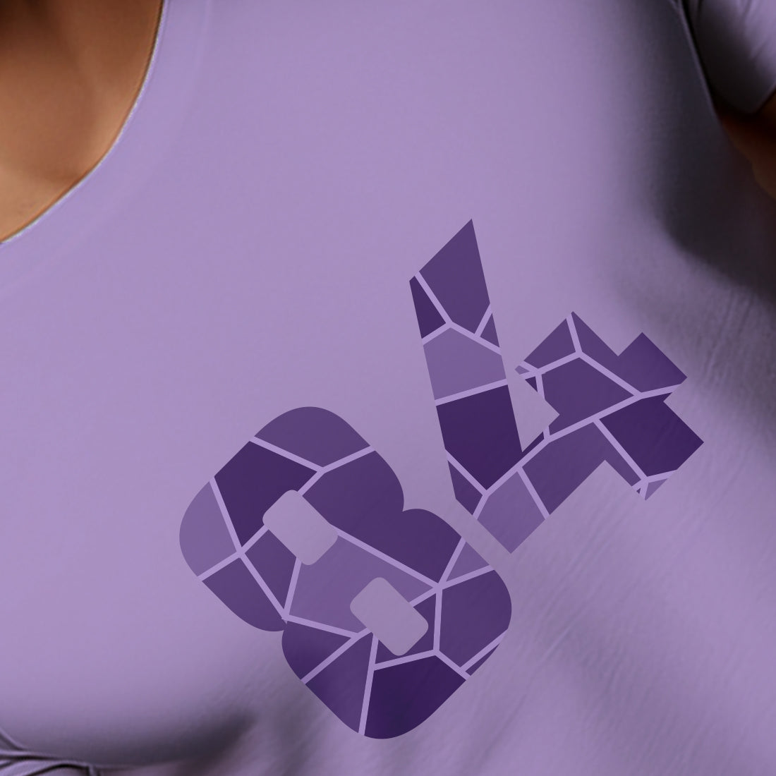 84 Number Men Unisex T-Shirt | Custom Number Graphic Tee (Iris Lavender)