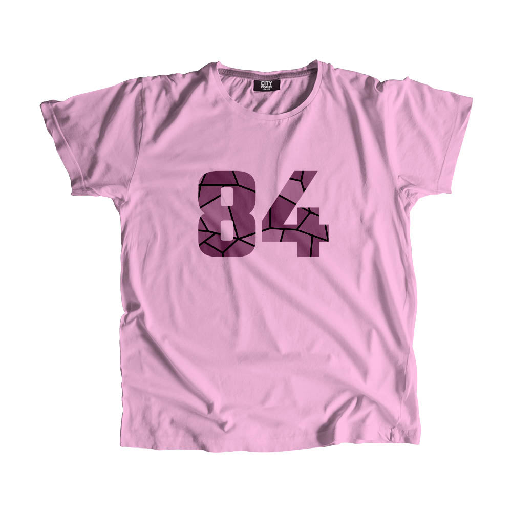 84 Number Men Unisex T-Shirt (Light Pink)