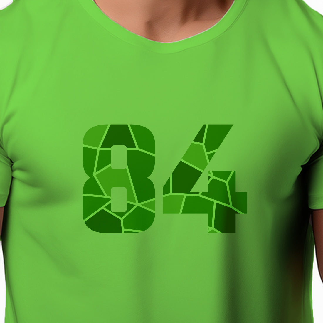 84 Number Men Unisex T-Shirt | Custom Number Graphic Tee (Liril Green)