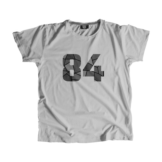 84 Number Men Unisex T-Shirt | Custom Number Graphic Tee (Melange Grey)