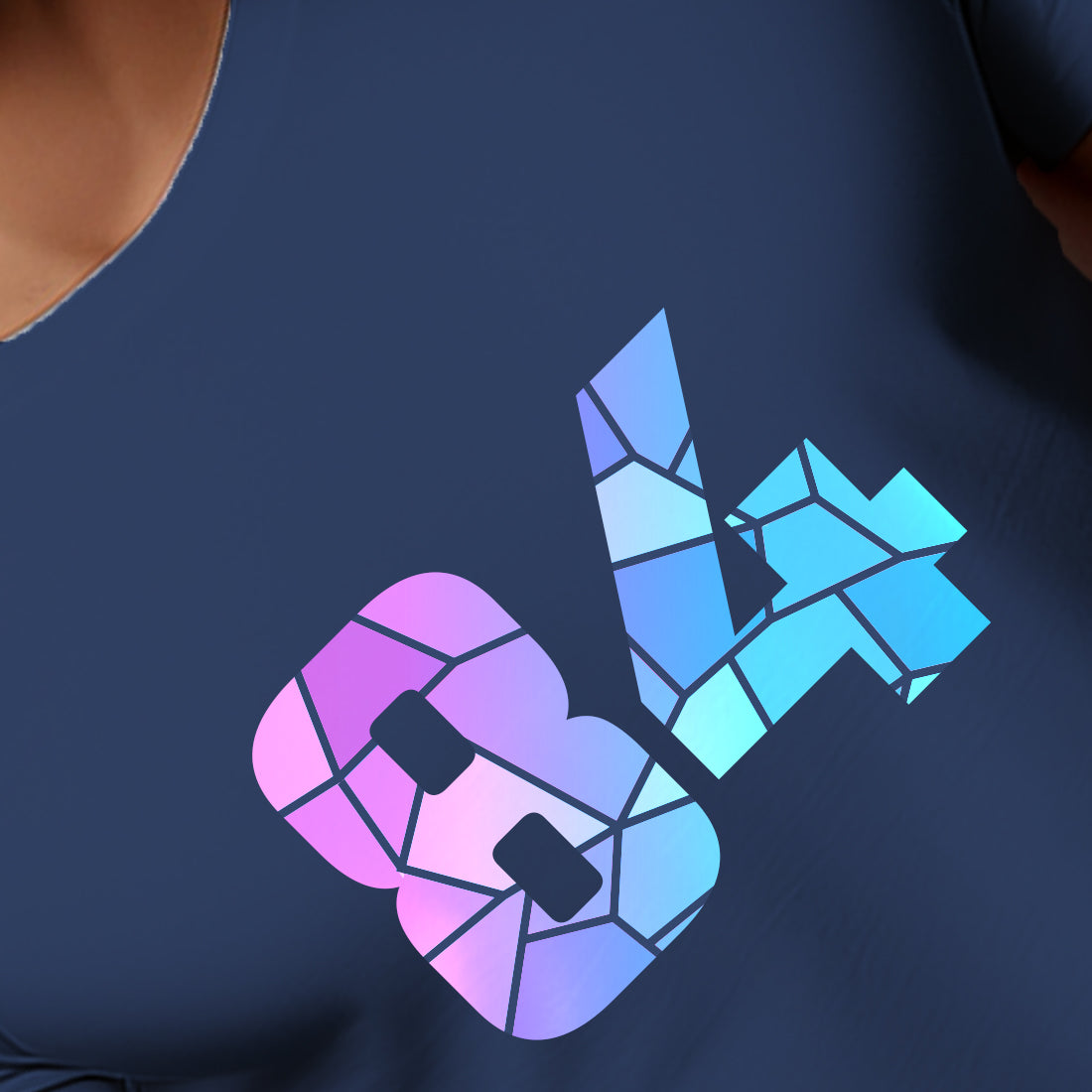 84 Number Men Unisex T-Shirt | Custom Number Graphic Tee (Navy Blue)