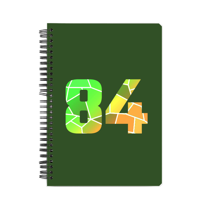 84 Number Notebook (Olive Green, A5 Size, 100 Pages, Ruled, 6 Pack)