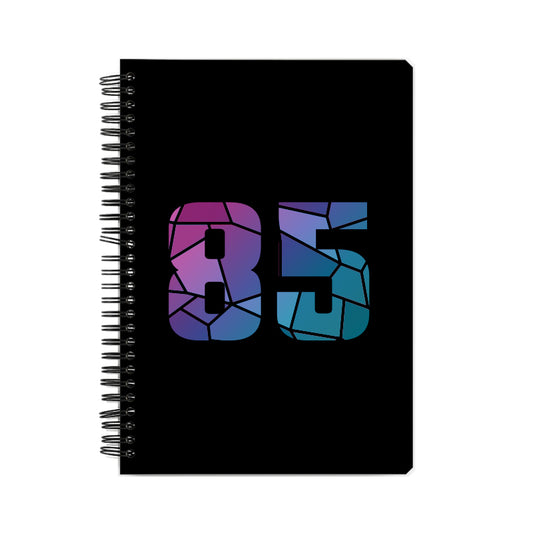 85 Number Notebook (Black, A5 Size, 100 Pages, Ruled, 6 Pack)