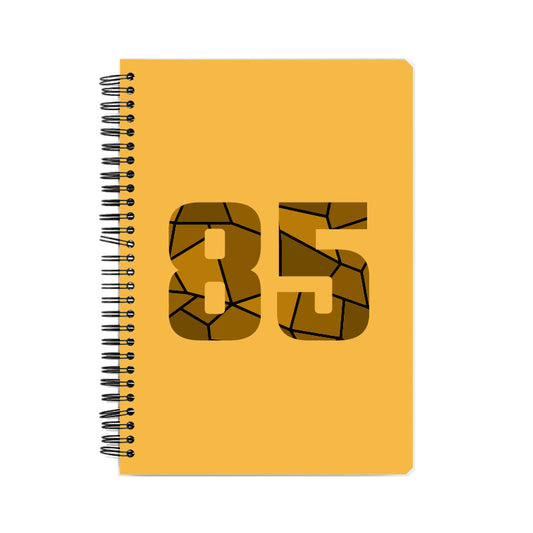 85 Number Notebook (Golden Yellow, A5 Size, 100 Pages, Ruled, 6 Pack)