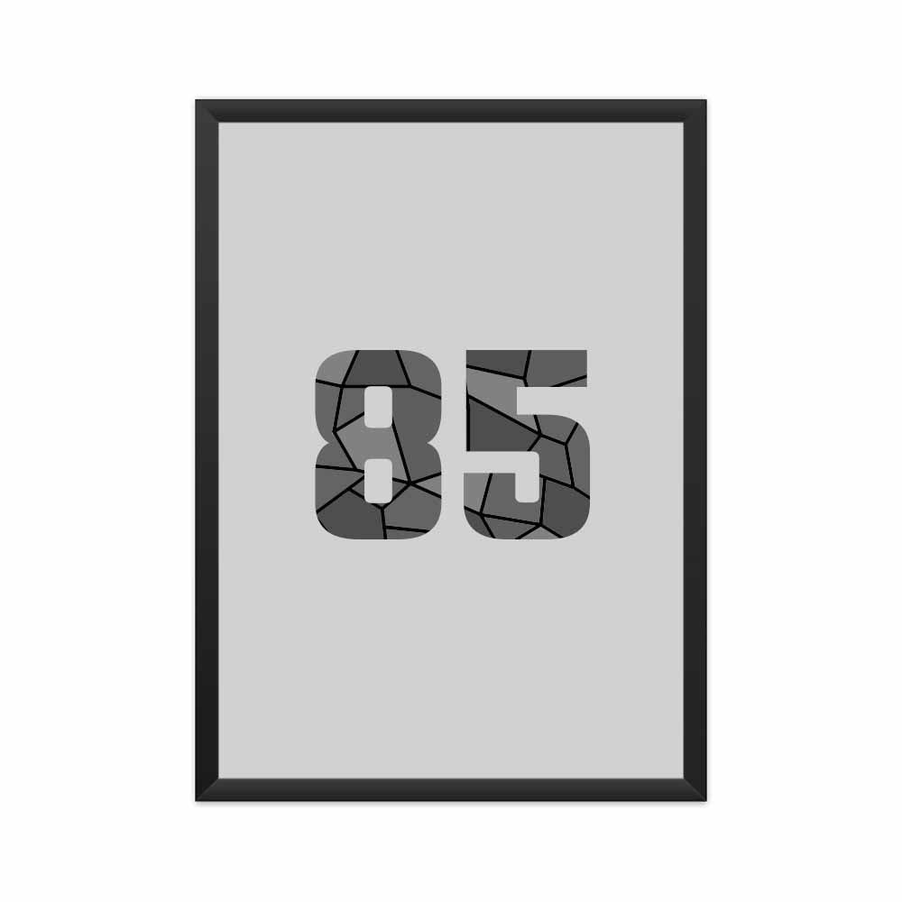 85 Number Framed Poster