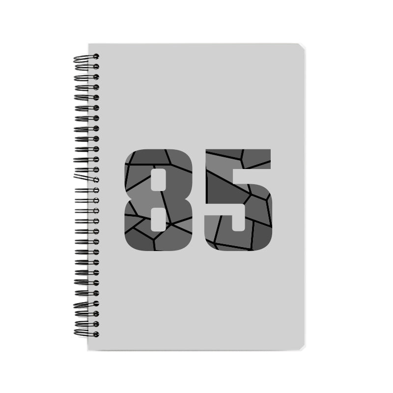 85 Number Notebook (Melange Grey, A5 Size, 100 Pages, Ruled, 6 Pack)