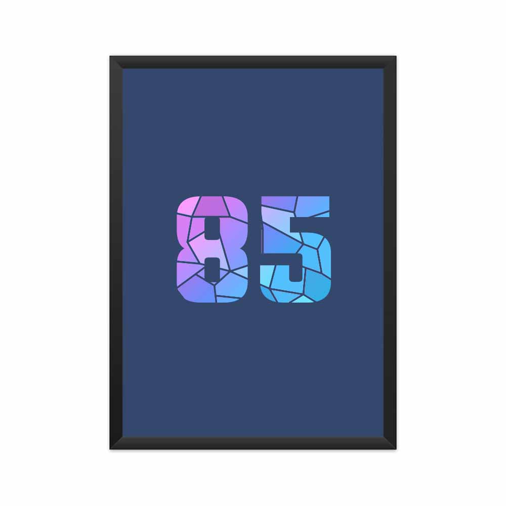 85 Number Framed Poster