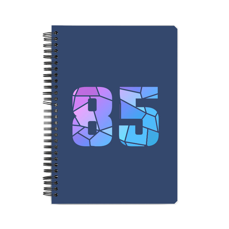 85 Number Notebook (Navy Blue, A5 Size, 100 Pages, Ruled, 6 Pack)