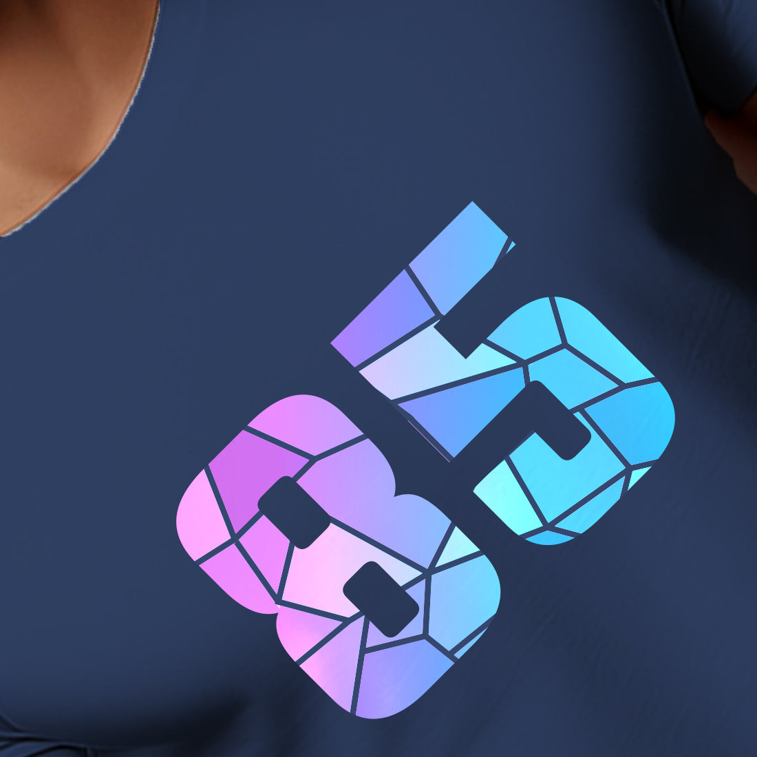 85 Number Men Unisex T-Shirt | Custom Number Graphic Tee (Navy Blue)