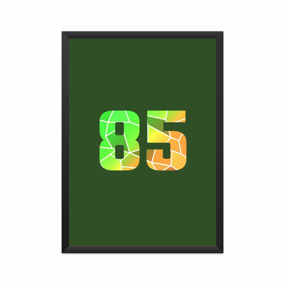 85 Number Framed Poster