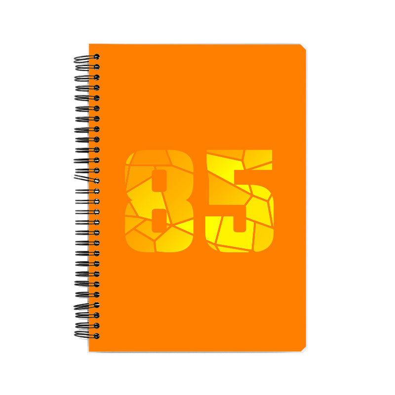 85 Number Notebook (Orange, A5 Size, 100 Pages, Ruled, 6 Pack)