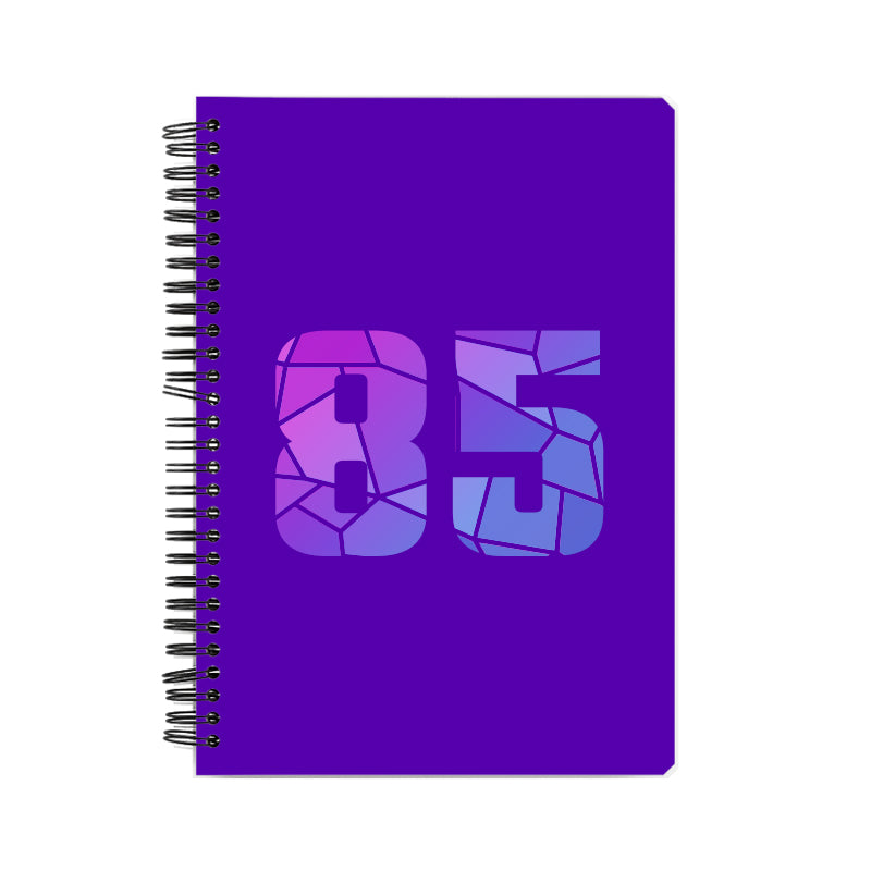 85 Number Notebook (Purple, A5 Size, 100 Pages, Ruled, 6 Pack)