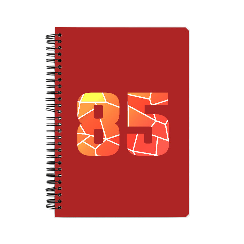 85 Number Notebook (Red, A5 Size, 100 Pages, Ruled, 6 Pack)