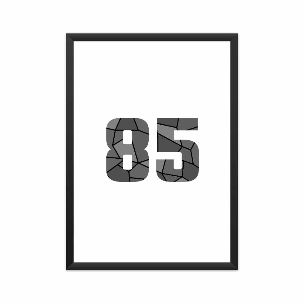 85 Number Framed Poster