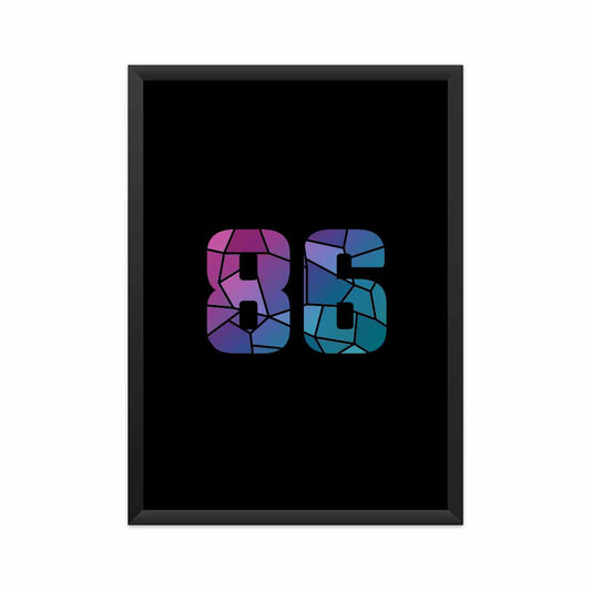 86 Number Framed Poster