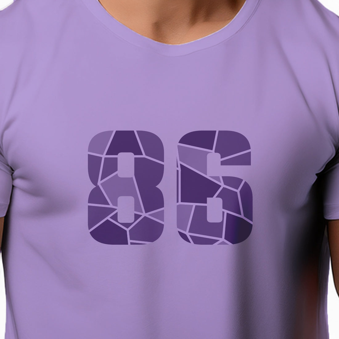 86 Number Men Unisex T-Shirt | Custom Number Graphic Tee (Iris Lavender)